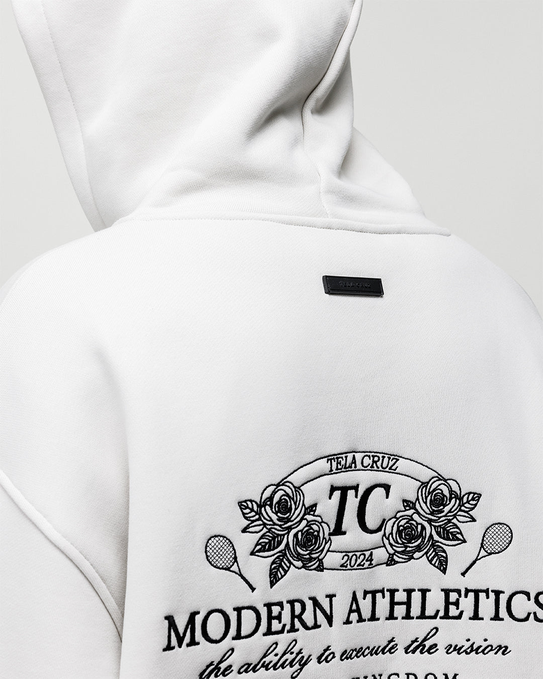 LIGHT GREY MODERN ATHLETICS ZIP THROUGH HOODIE