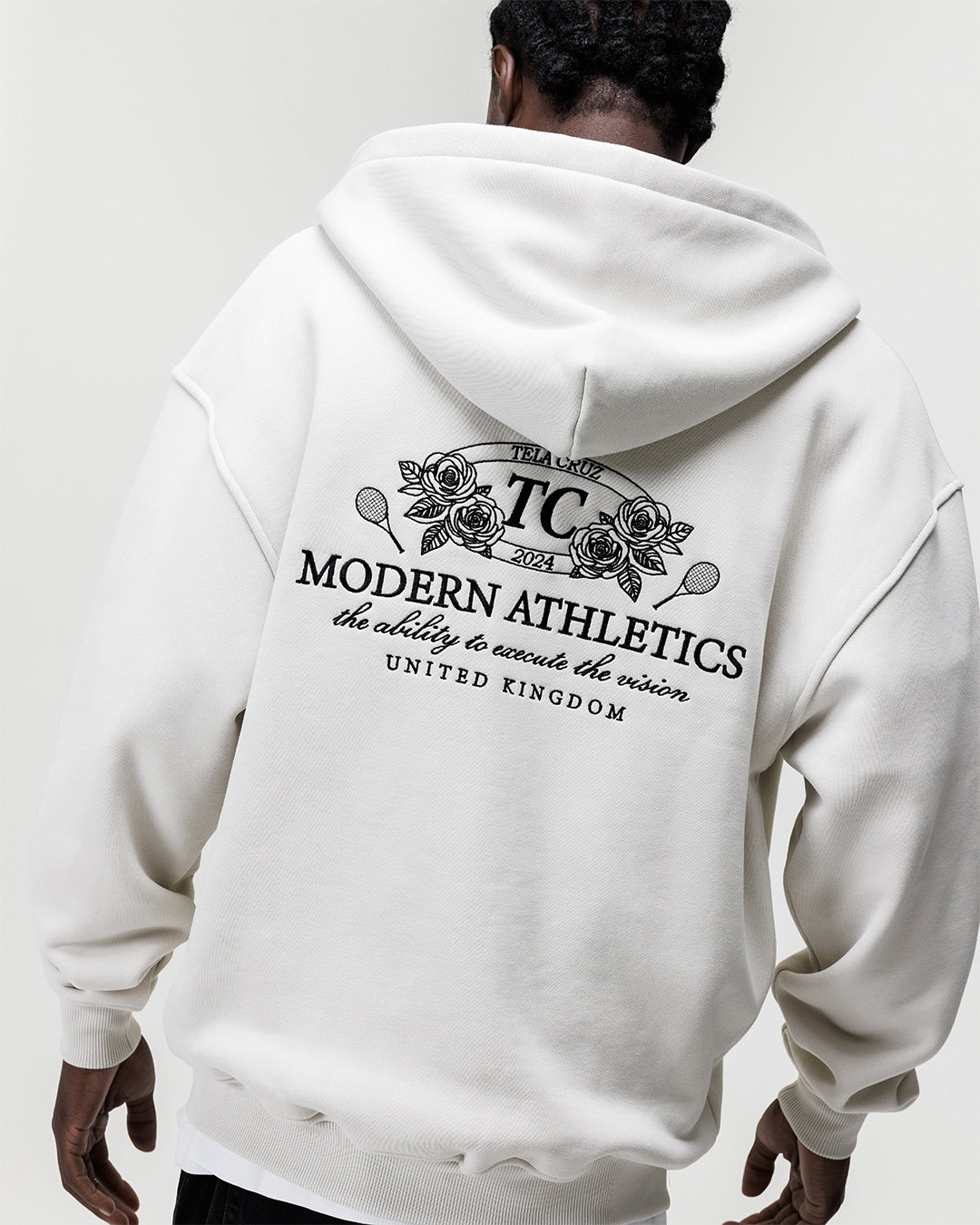 LIGHT GREY MODERN ATHLETICS ZIP THROUGH HOODIE