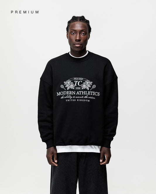 BLACK MODERN ATHLETICS CREWNECK SWEATSHIRT
