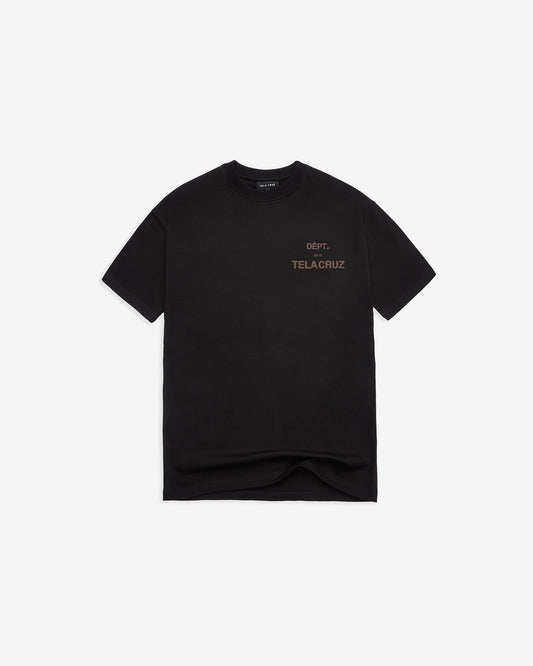 BLACK / TAUPE DEPT DE LA TELA T SHIRT