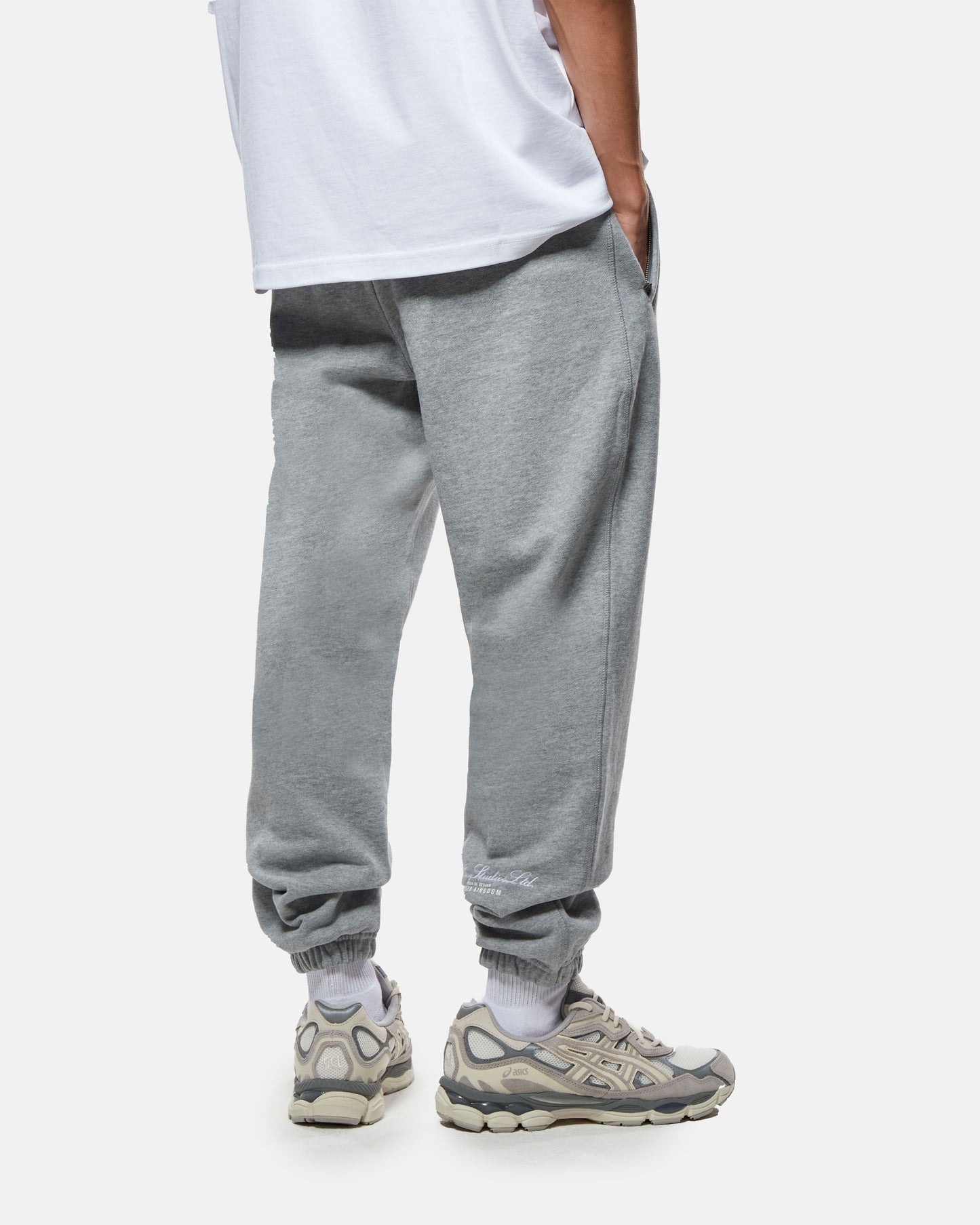 HEAVYWEIGHT GREY MARL STUDIOS CUFFED JOGGER