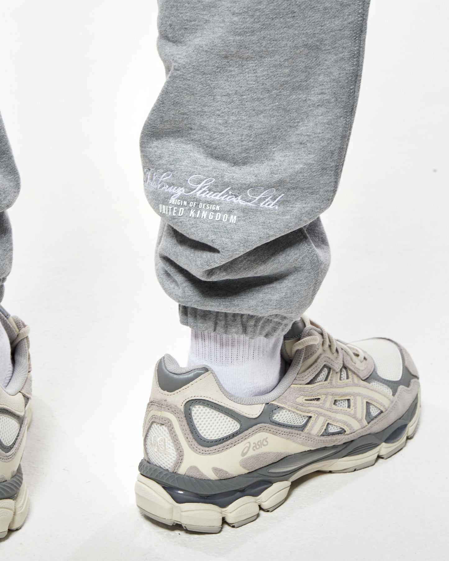 HEAVYWEIGHT GREY MARL STUDIOS CUFFED JOGGER