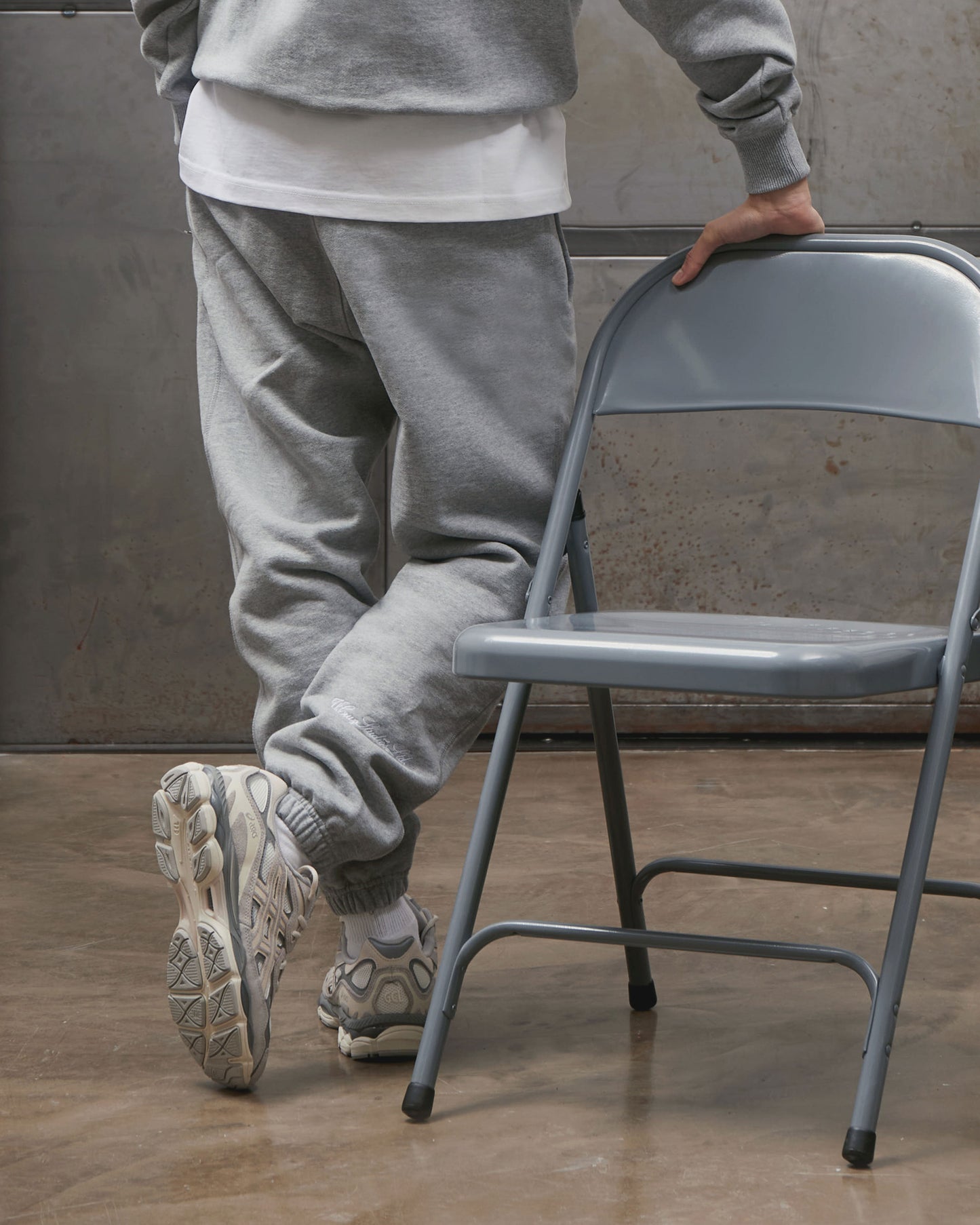 HEAVYWEIGHT GREY MARL STUDIOS CUFFED JOGGER