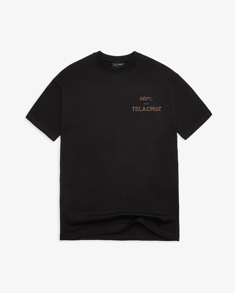 BLACK / TAUPE DEPT DE LA TELA T SHIRT