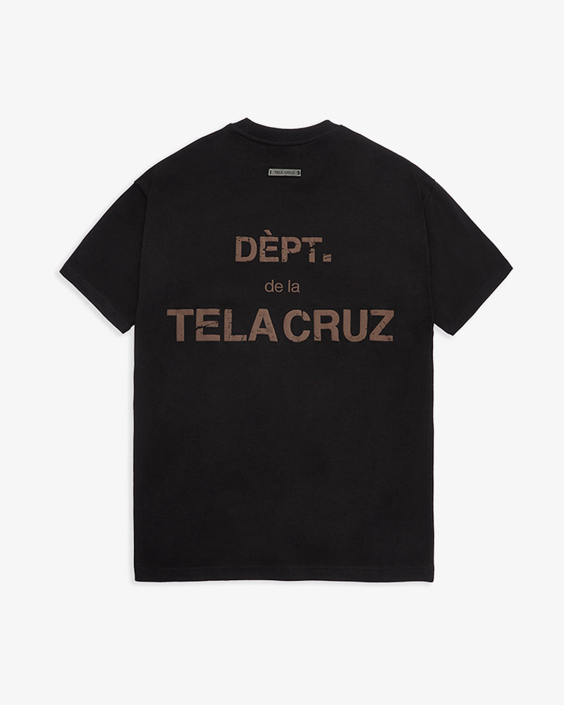 BLACK / TAUPE DEPT DE LA TELA T SHIRT