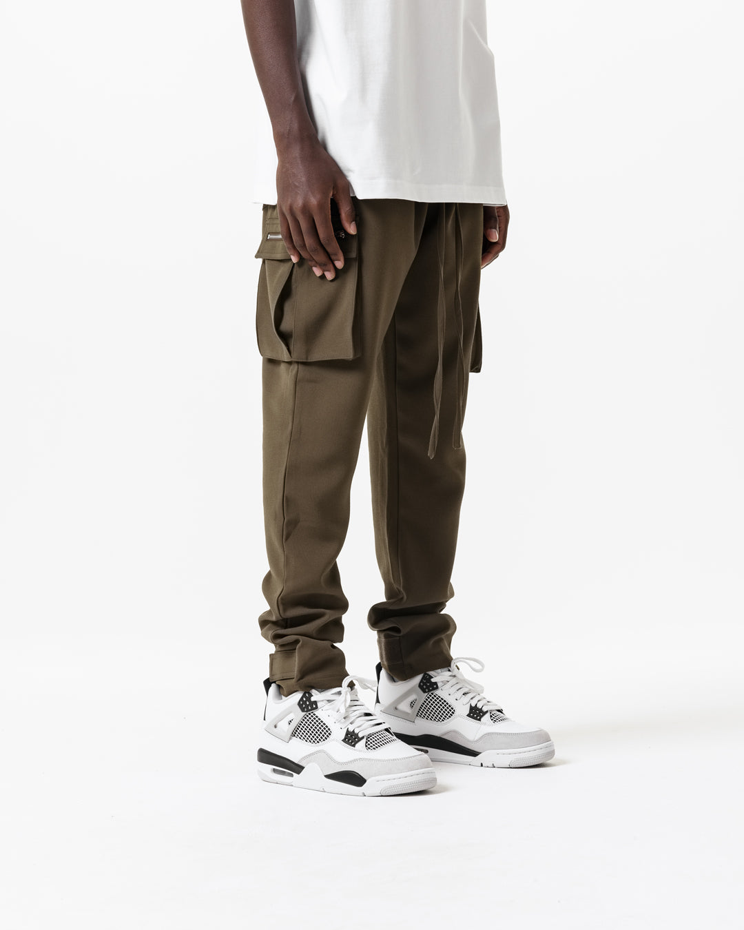 KHAKI GREEN UTILITY CARGO TROUSER