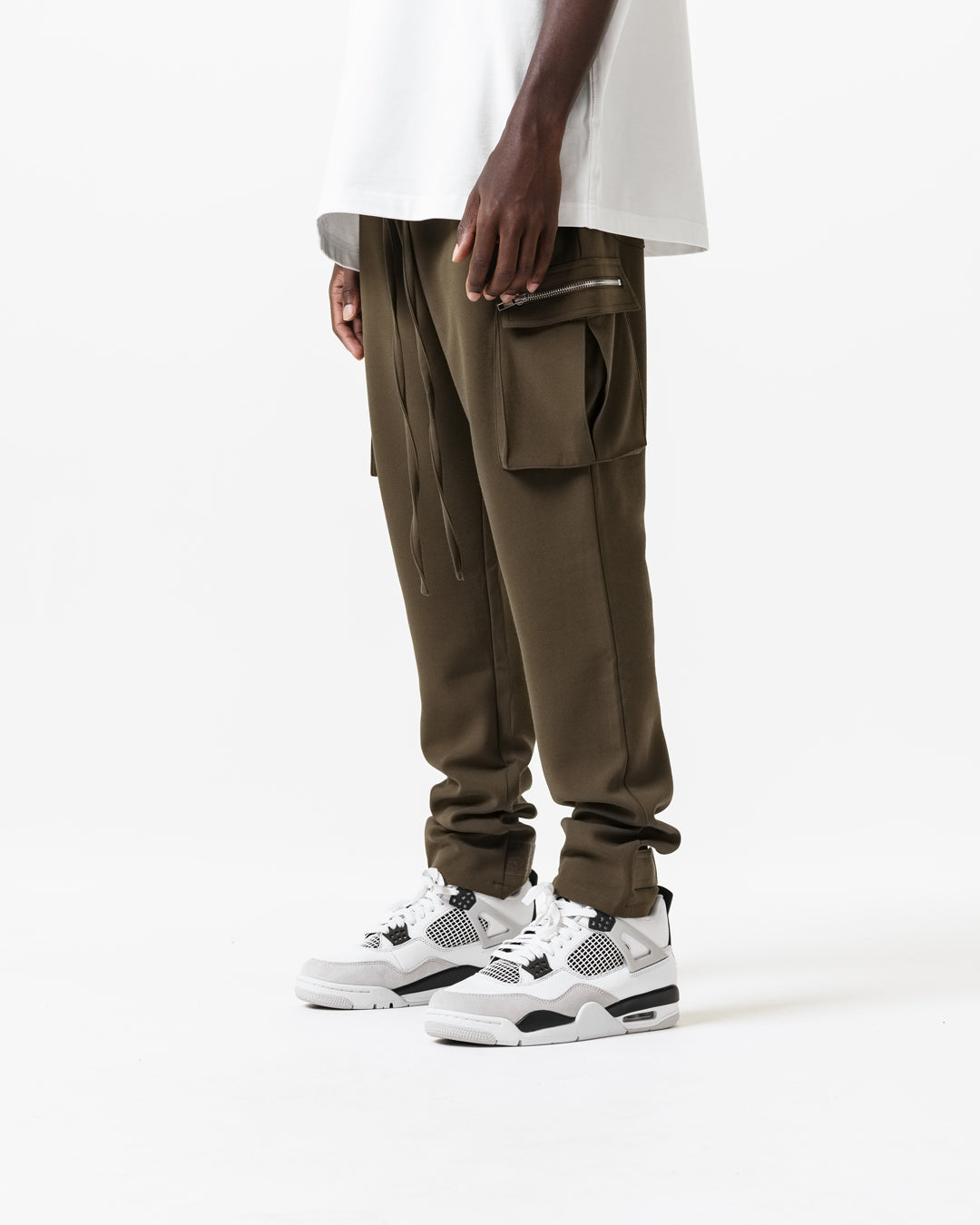 KHAKI GREEN UTILITY CARGO TROUSER