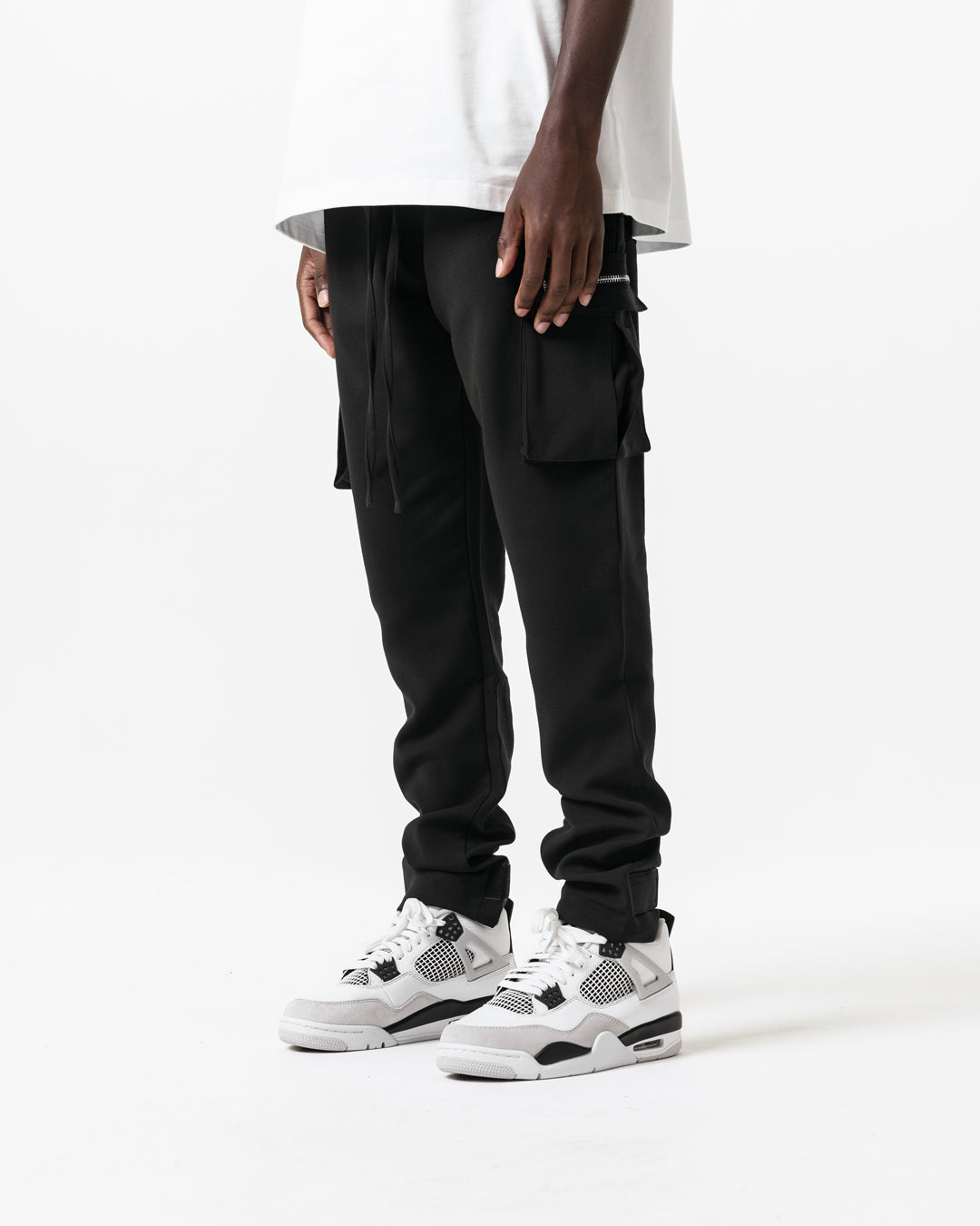 BLACK UTILITY CARGO TROUSER